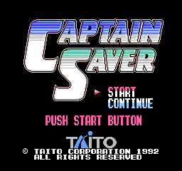 Captain Saver Title Screen
